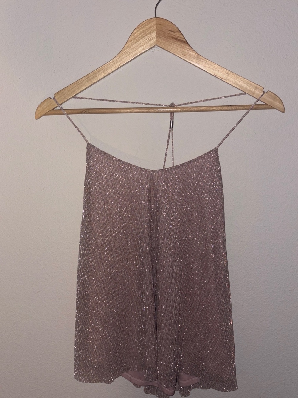 Express Shimmery Mauve Spaghetti Strap Camisole